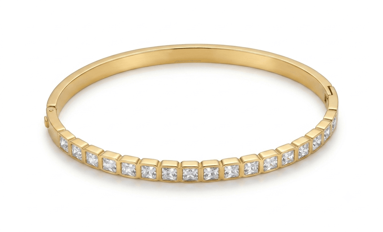 Vermeil Square-Cut Eternity Bracelet 