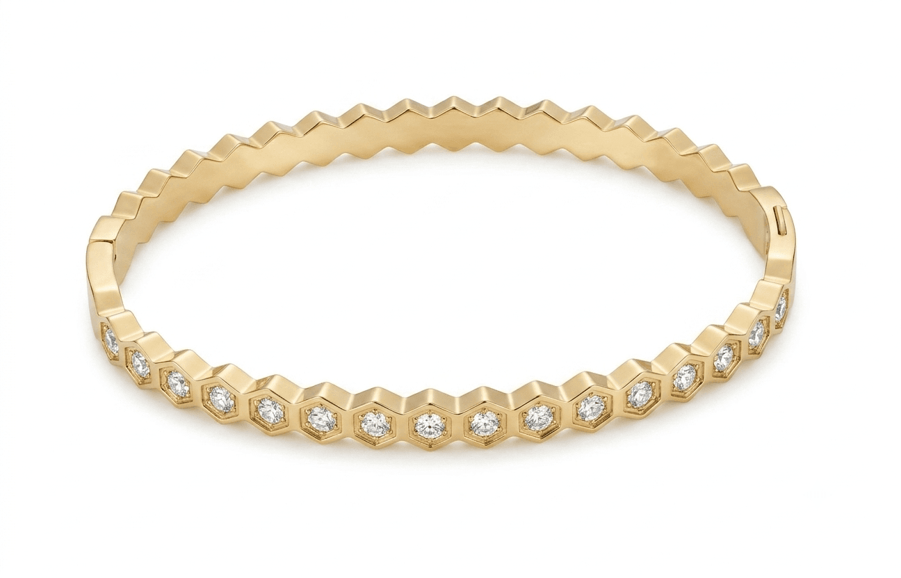 Hexagonal Crystal Pavé Bracelet 