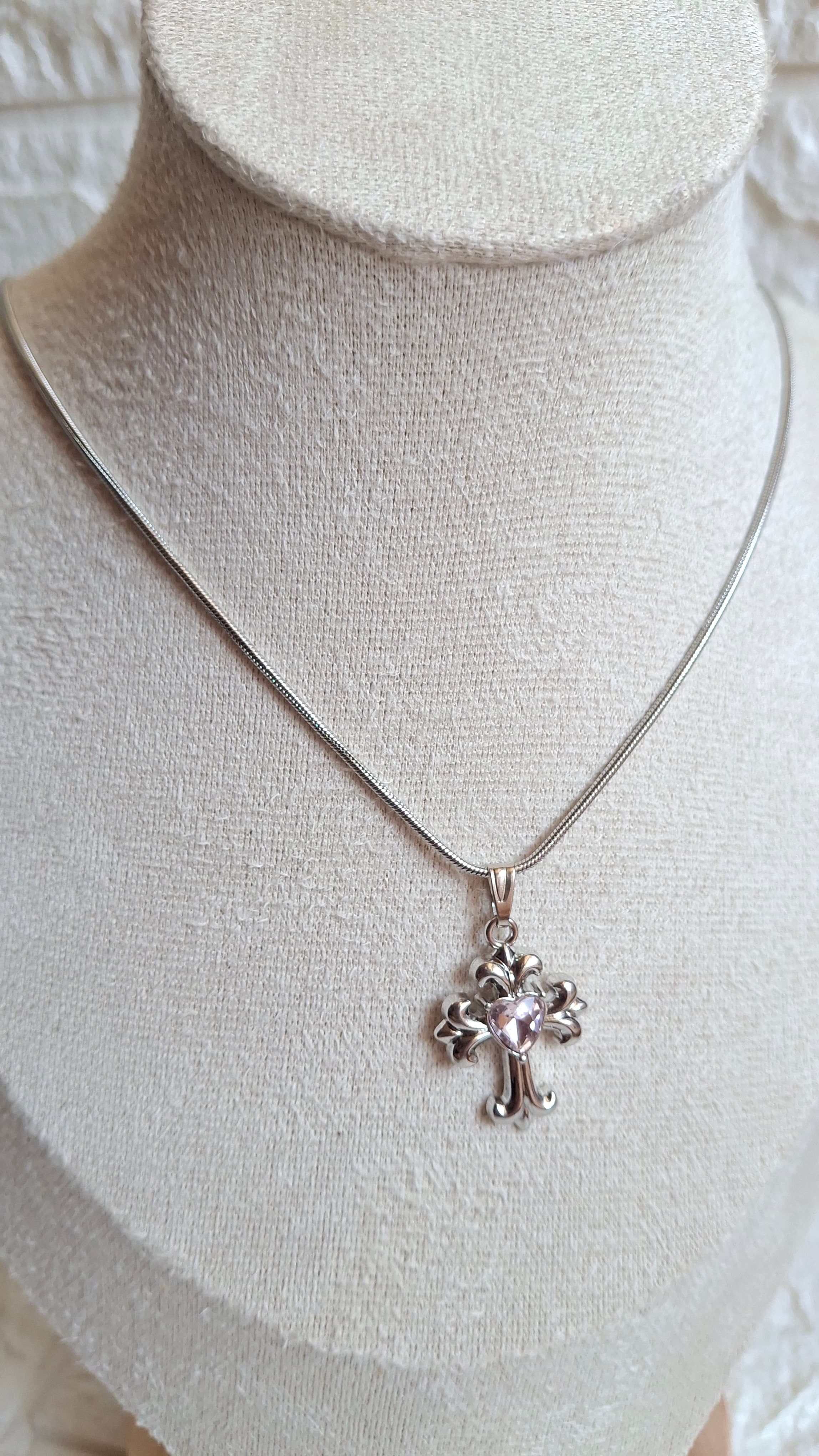 Grace Cross Silver Pendant Necklace