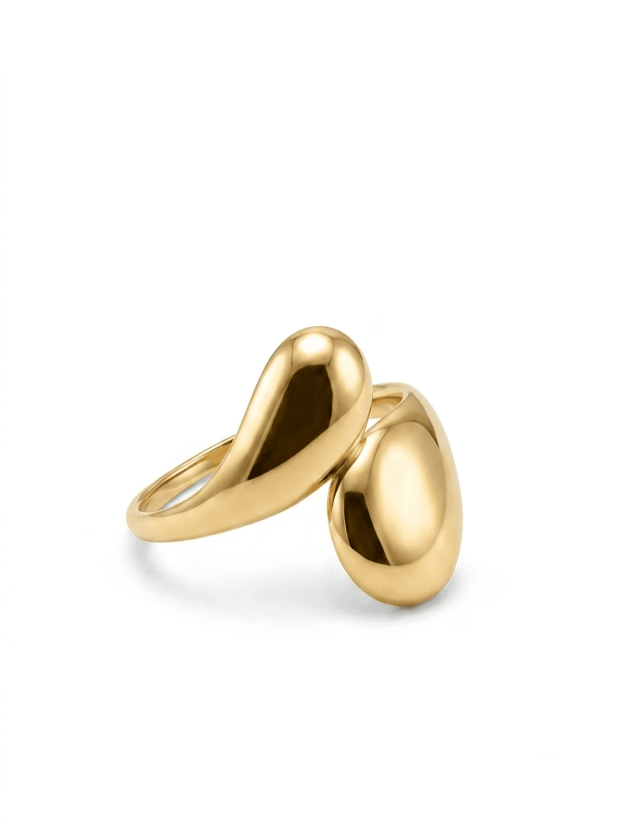 Adjustable Double Drops Ring