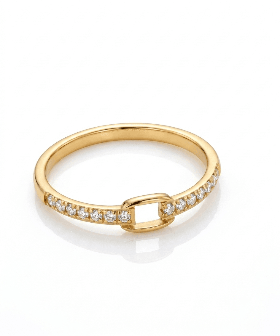 Dainty Pavé Belt Ring