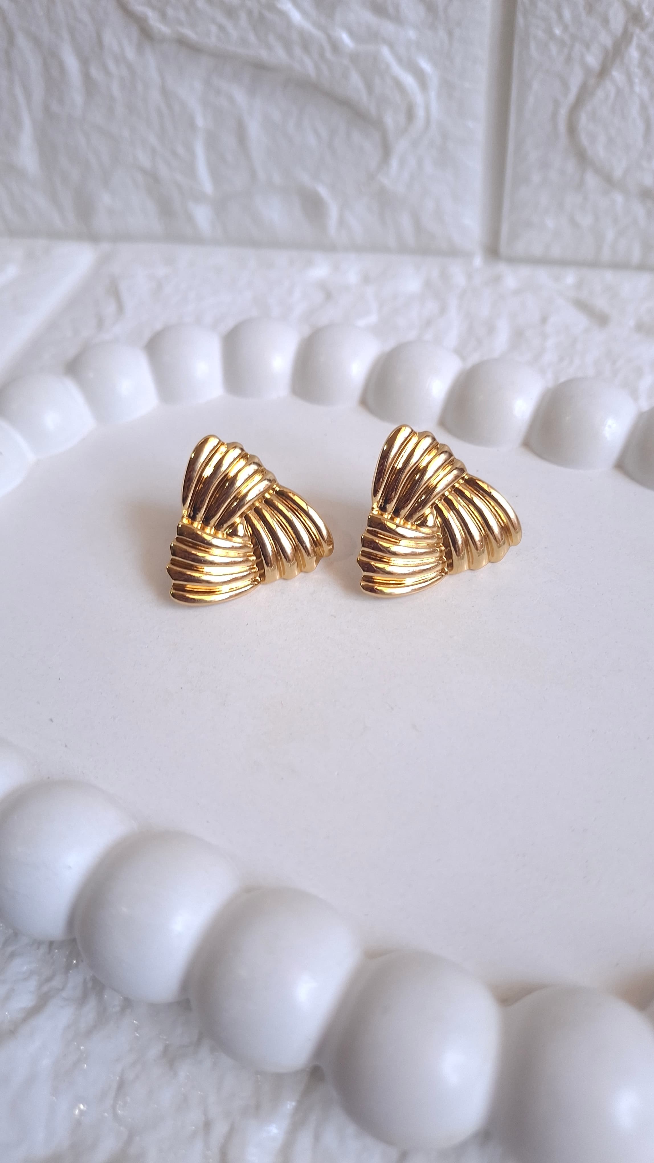 Triangle Sculptured Studs