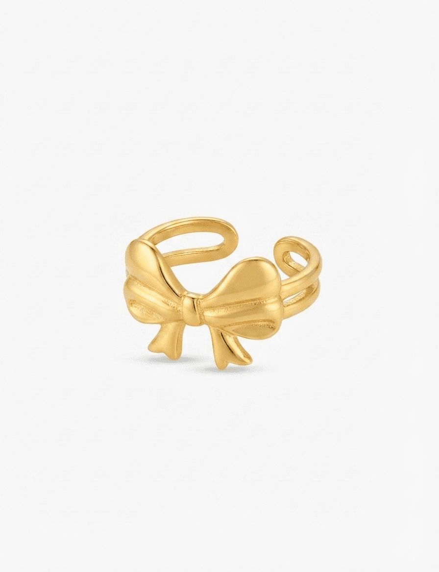 Charmed Bow Open-End Adjustable Ring