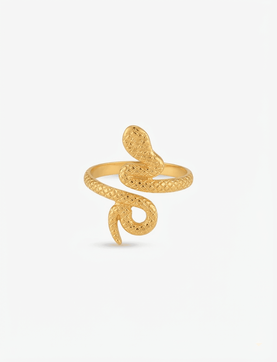 Textured Snake Twist Adjustable Ring