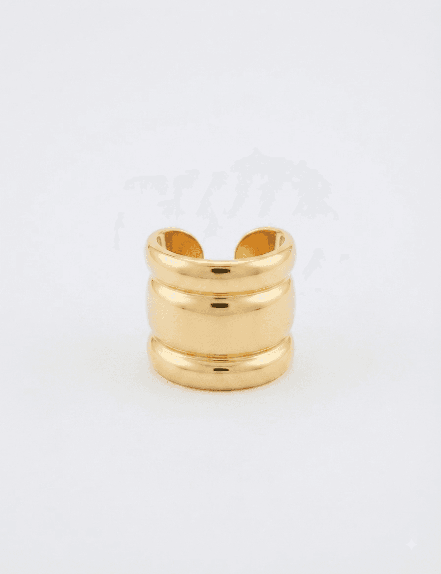 Chunky Trio Band Adjustable Ring