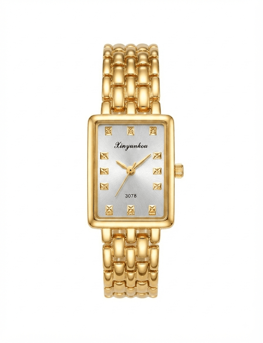 Rectangular Link Bracelet Vintage Watch