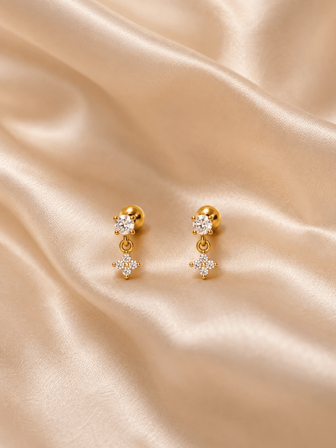 Everblooming Diamond-Cut Ball Back Studs 
